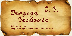 Dragija Vesković vizit kartica